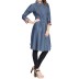 Pintuck Kurti- Denim Blue Pintuck Kurti- Denim Blue